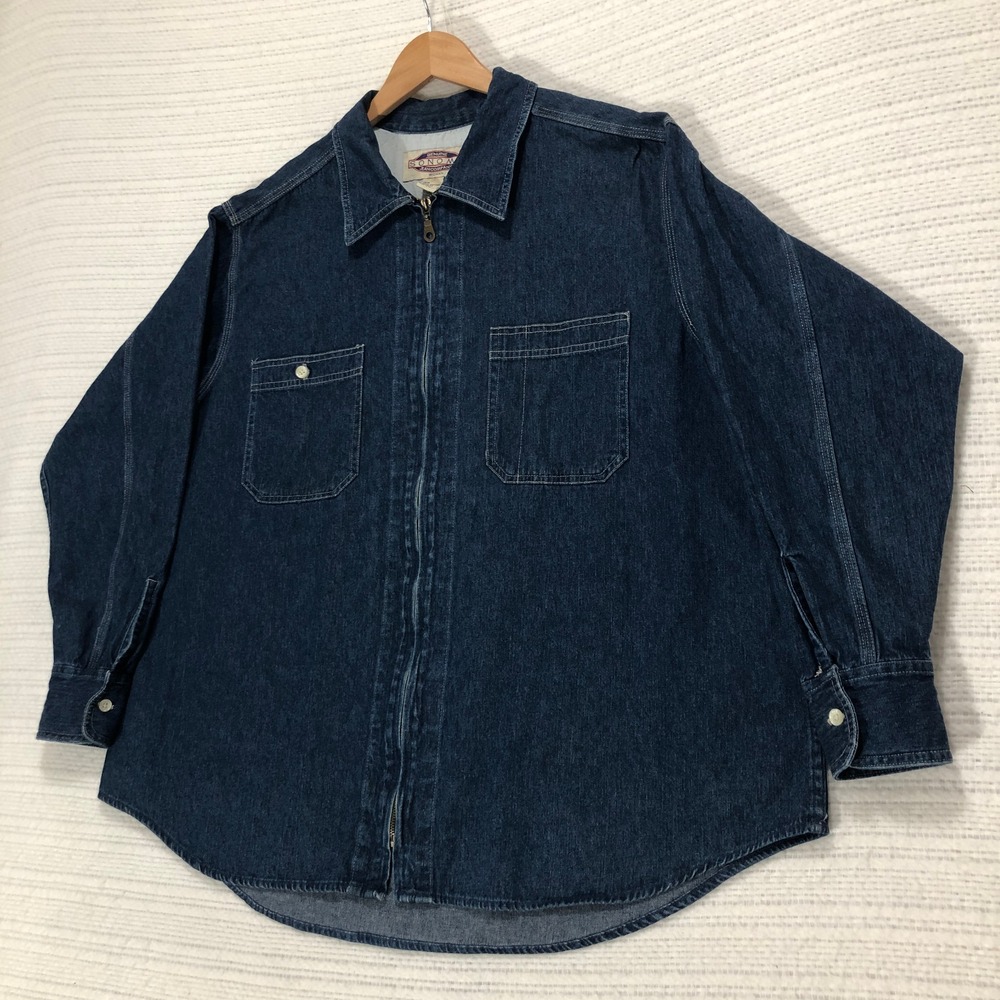 Sonoma‎ Jean Jacket Full Zip Denim Shirt Jacket Pockets Work shirt Women's 18W